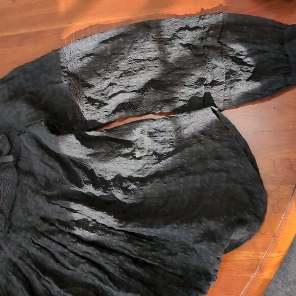 Rebecca Taylor Black Silk Blend Blouse Sz 0 - Picture 6 of 13